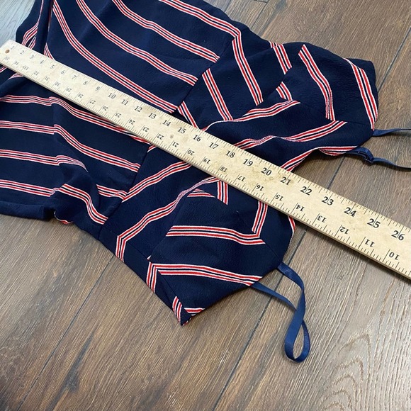 See you Monday striped cropped jumpsuit romper size small - Picture 6 of 10